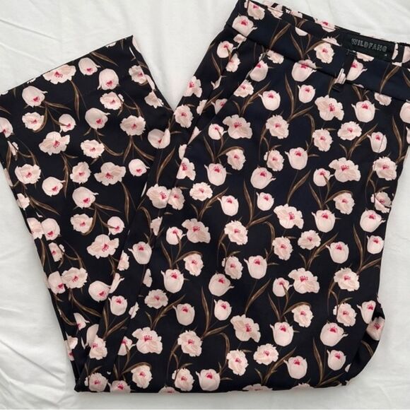 WildFang Empower Trouser NWT Size 18 Floral Blooms Pattern Ankle Length Pants - Picture 6 of 11